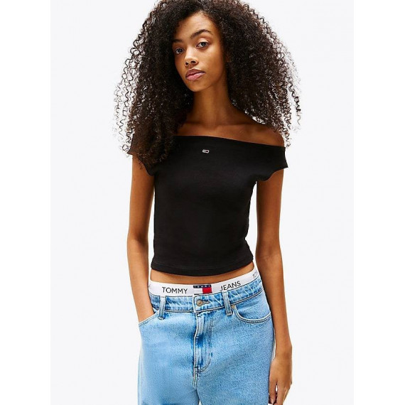 Tjw Boat Neck Top Ss Ext Black  TOMMY JEANS