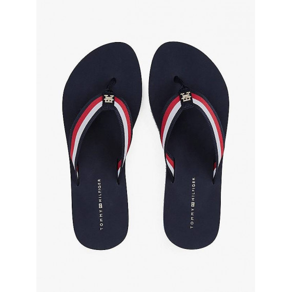 Th Corp Mid Wedge Beach Sandal Space Blu  TOMMY HILFIGER