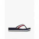Th Corp Mid Wedge Beach Sandal Space Blu  TOMMY HILFIGER