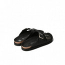 Calzado Sandalia GENUINS Hawaii Alpaca Black