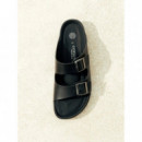 Calzado Sandalia GENUINS Hawaii Alpaca Black