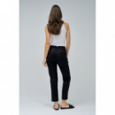 SALSA JEANS Pantalones Mujer Pantalones Chinos Salsa de Lino Negros