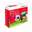 AGFAPHOTO Camara de Fotos Digital DC8200 Rojo 18MP, Full HD con Tarjeta 16GB