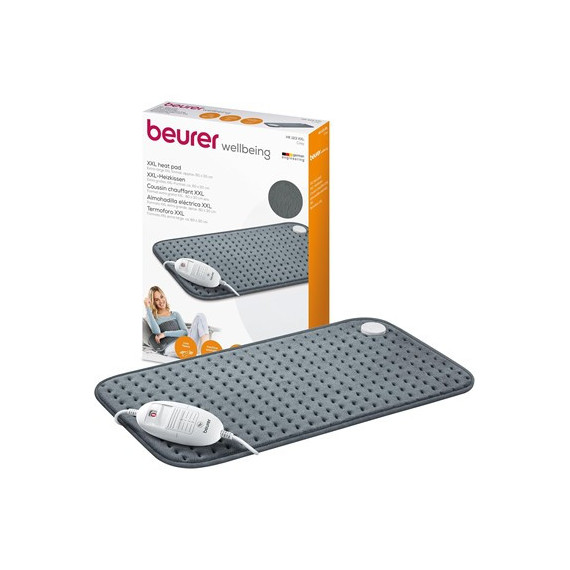 BEURER Almohadilla Electrica de Calor Hk 123 Xxl Cosy 60 X 30CM Gris Lavable