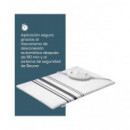 BEURER Almohadilla Electrica de Calor Hk 25 40 X 30CM con Funda de Algodon Blanca Rayas