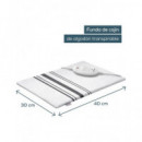BEURER Almohadilla Electrica de Calor Hk 25 40 X 30CM con Funda de Algodon Blanca Rayas