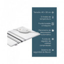 BEURER Almohadilla Electrica de Calor Hk 25 40 X 30CM con Funda de Algodon Blanca Rayas