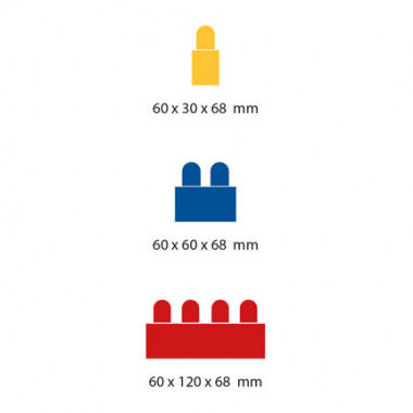 Bloques "blokis" Xl Colores Extremos Bote 30 Piezas  GAME MOVIL