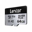 LEXAR Micro Sdxc Silver Plus UHS-1 64GB V30 R205/W100MB/S