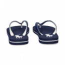 Fli Flop Blanco+azul  POLO RALPH LAUREN