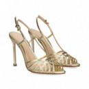 Sandalia Pala Enrejada Met.platino  ALBANO