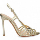 Sandalia Pala Enrejada Met.platino  ALBANO