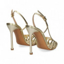 Sandalia Pala Enrejada Met.platino  ALBANO