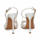 Sandalia Pala Enrejada Charol Blanco  ALBANO