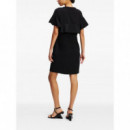 KARL LAGERFELD - Fabric Mix T Shirt Dress - 999 - A2W13039/999