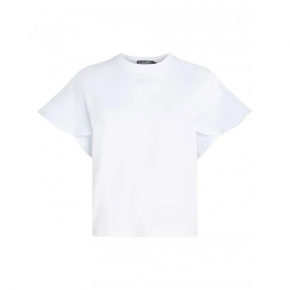 KARL LAGERFELD - Fabric Mix T Shirt - 100 - A2W17063/100