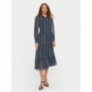 Vestidos Smock Btn Dwn Shirt Dress Azul  MICHAEL KORS
