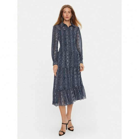 Vestidos Smock Btn Dwn Shirt Dress Azul  MICHAEL KORS