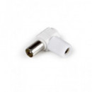 FONESTAR Conector TV Acodado Macho Plastico Blanco S-127
