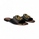 Pala Aplique Piel Negro  JUST CAVALLI