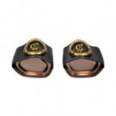 Pala Aplique Piel Negro  JUST CAVALLI