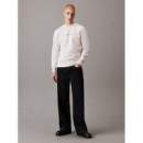 Minimal Logo Crew Neck Moonbeam  CALVIN KLEIN