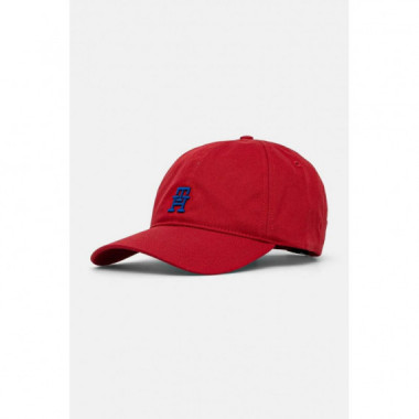 Th Imd Color 6 Panel Cap Medium Red  TOMMY HILFIGER