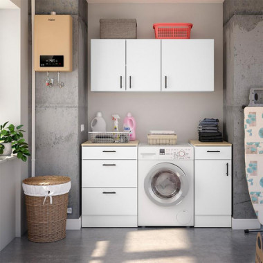 MUEBLE LAVADERO KIT BLANCO KIRA MOMI 160 CM