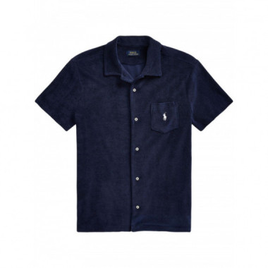 Polo RALPH LAUREN - SSFBM7-SHORT Sleeve-sport Shirt - Newport Navy - 710899170001/NEWPORT Navy