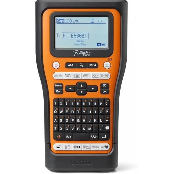 Etiquetadora Profesional Industrial Electrónica de Mano con Teclado Qwerty BROTHER PTE560BT con Conexión Pc y BLUETOOTH