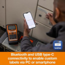 Etiquetadora Profesional Industrial Electrónica de Mano con Teclado Qwerty BROTHER PTE560BT con Conexión Pc y BLUETOOTH