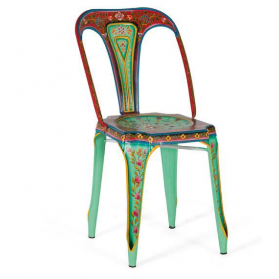 SILLA DE METAL1583 PINTADA A MANO