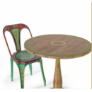 SILLA DE METAL1583 PINTADA A MANO