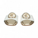 Pala Aplique Piel Blanco  JUST CAVALLI