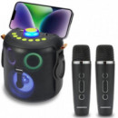 DAEWOO DW3008 Altavoz Karaoke BLUETOOTH y USB 15W Recargable con 2 Micros