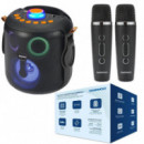 DAEWOO DW3008 Altavoz Karaoke BLUETOOTH y USB 15W Recargable con 2 Micros