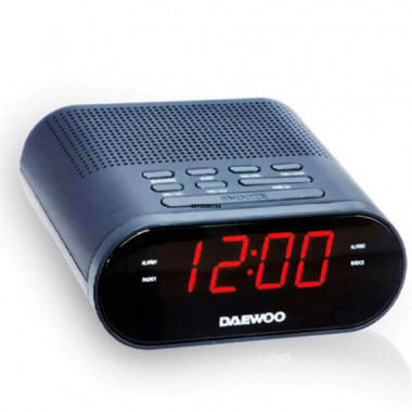 DAEWOO DW1218 Radio Reloj Am/fm con Salida de Auriculares