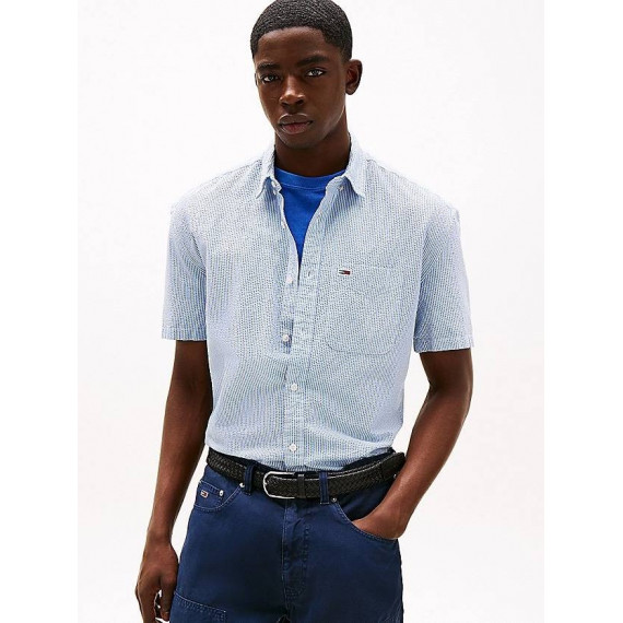 Tjm Reg Seersucker Stp Ss Shirt Colorado  TOMMY JEANS