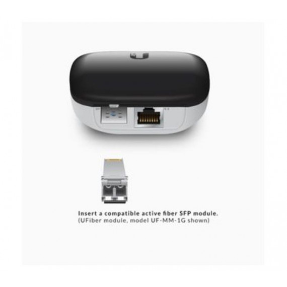 UBIQUITI Conversor de Medios (antes Uf-ae) UBIQUITI Networks Uf-ae, 1000 Mbit/s, Sfp,sfp+, Alámbrico, Negro, Ce, Fcc, Ic, 1,5 W