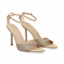 Sandalia Gilda Rafia+strass  Oro  EXE