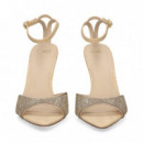 Sandalia Gilda Rafia+strass  Oro  EXE