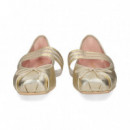 Bailarina 3 Rayas Elasticas Platino  PRETTY BALLERINAS