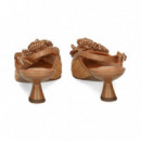 sin Talon Flor Rafia Camel  EXE