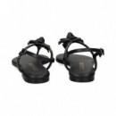 Esclava Flor Piel Negro  LODI