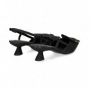 sin Talon Aplique Rafia Negro  LODI