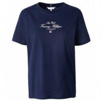 TOMMY HILFIGER - Reg Script C-nk Ss - C1G - F|WW0WW43895/C1G