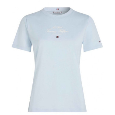 TOMMY HILFIGER - REG SCRIPT C-NK SS - C1O - F|WW0WW43895/C1O
