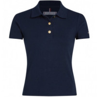 TOMMY HILFIGER - Slim Gold Button Polo Ss - C1G - F|WW0WW45436/C1G