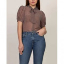 TOMMY HILFIGER - Ruffle Tie Print S/s Blouse - 09Z - F|WW0WW44046/09Z