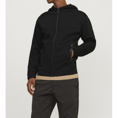 Sudadera Jack&Jones negra cremallera
